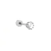Piercing Zirconia Round Dots - Silver