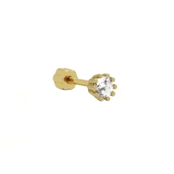 Piercing Zirconia Round Dots - Gold Color