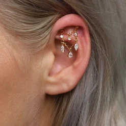 Piercing Zirconia Sparkles - Gold Color