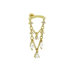 Piercing Zirconia Sparkles - Gold Color