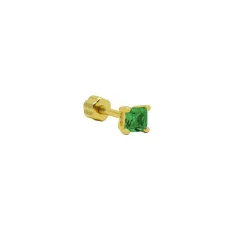Piercing Zirconia Square - Gold Color