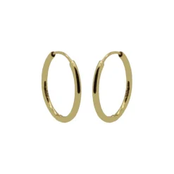 Plain Big Hinged Hoops - Gold Color
