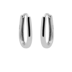 Plain Hinged Hoops Amaze - Silver