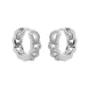Plain Hinged Hoops Chucky Chain - Silver