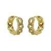 Plain Hinged Hoops Chucky Chain - Gold Color