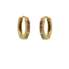Plain Hinged Hoops Round Fushion - Gold Color