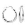 Plain Hoops Drop Large - Silver