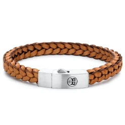 Rebel and Rose Braided Square 925 Cognac - L0083