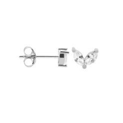Symbols Zirconia Double Leafs - Silver