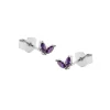 Symbols Zirconia Double Lila Leaves - Silver