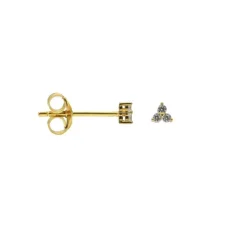 Symbols Zirconia Triple Flower Small - Gold Color