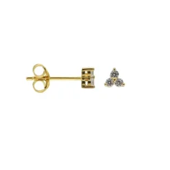 Symbols Zirconia Triple Flower - Gold Color